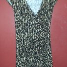 MERCER & MADISON Animal Print Shirred Side Dress Ladies SMALL