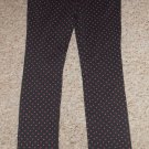 FADED GLORY Black and Pink Polka Dot Jeans Leggings Girls Size 10-12 L