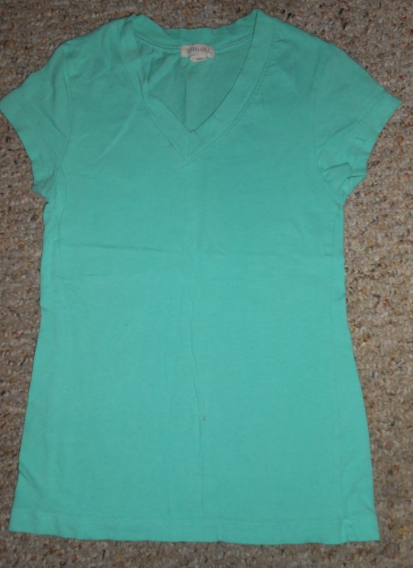 ZENANA GIRLS Teal Green Short Sleeved Top Girls Size 10