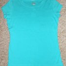 CHEROKEE Teal Blue Short Sleeved Top Girls Size 10-12 M
