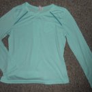DANSKIN NOW Light Green Long Sleeved Top Girls Size 10-12