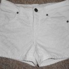 CHEROKEE White Eyelet Front Denim Shorts Girls Size 12-14 L