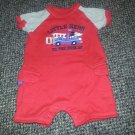 CARTER’S Red Little Hero Short Romper Boys Size 3 months