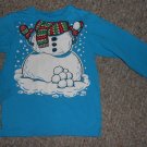 THE CHILDREN’S PLACE Blue Snowman Long Sleeved Top Unisex Size 3T