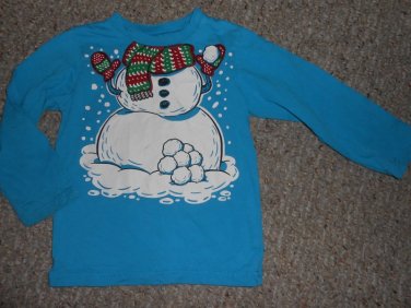 THE CHILDREN&acirc;��S PLACE Blue Snowman Long Sleeved Top Unisex Size 3T