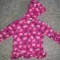 CRAZY 8 Pink Floral Print Zip Front Hooded Sweatshirt Jacket Girls Size 12-18 months