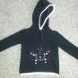 FADED GLORY Black Hooded Knit Butterfly Pullover Girls Size 24 months