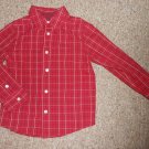 SONOMA Red Plaid Long Sleeved Button Front Shirt Boys Size 5-6 M