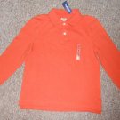 NWT Orange OLD NAVY Long Sleeved Polo Top Boys Size 6-7