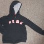 PUMA Black Hooded Zip Front Sweatshirt Jacket Boys Size 6