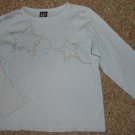 GAP Light Blue Star Embellished Long Sleeved Top Girls Size 4