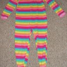 OSH KOSH Rainbow Striped Fleece Blanket sleeper Girls Size 4