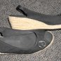 NATURALIZER Black Open Toe Espadrille Wedge Ladies Size 11