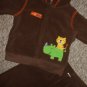 CARTER&acirc;��S Wild For Mom Brown Hooded Fleece pant Set Boys Size 3 months