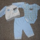 DUCK DUCK GOOSE Layette Set Bodysuit Pants Jacket Boys Size 3-6 months