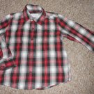 SONOMA Black and Red Plaid Long Sleeved Button Front Shirt Boys Size 4