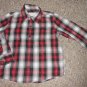 SONOMA Black and Red Plaid Long Sleeved Button Front Shirt Boys Size 4