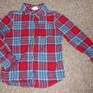 CRAZY 8 Red and Blue Plaid Long Sleeved Flannel Shirt Boys Size 4T