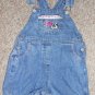 LITTLE BIG DOGS Floral Trim Denim Short Overalls Girls Size 18-24 months
