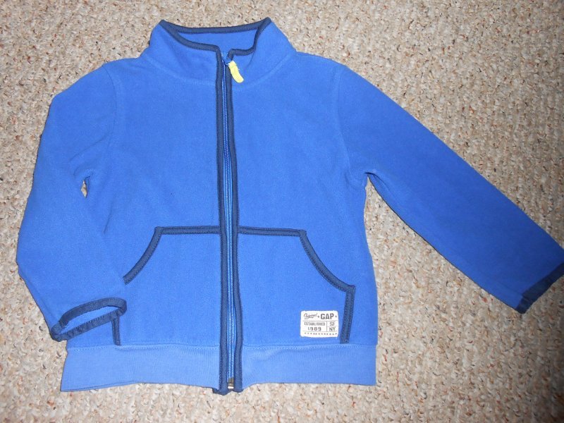 BABY GAP Blue Zip Front Fleece Jacket Size 4