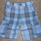 CRAZY 8 Blue Plaid Cargo Shorts Boys Size 4