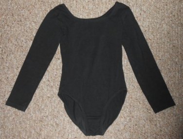 DANSKIN Black Long Sleeved Leotard Girls Size 6 6X Small
