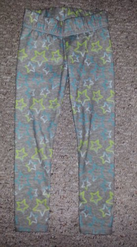 JUMPING BEANS Gray Star Print Leggings Girls Size 4