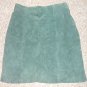 WILSONS LEATHER Green Suede Leather Skirt Ladies Size 10
