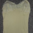 NO BOUNDARIES Yellow Ribbed Eyelet Cami Tank Ladies-Juniors Medium Size 7-9