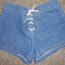 L.E.I. Tie Front Denim Short Shorts Ladies Juniors Size 7