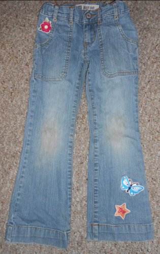 GAP Bootcut Distressed and Appliqued Stretch Denim Jeans Girls Size 6