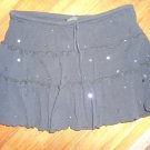 IN GEAR Flirty Sequined Black Mini Skirt Ladies Juniors Teens MEDIUM