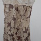 NICOLE MILLER Brown Floral Crochet and Draped Sundress Ladies Size 10