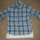KNITWORKS Blue Plaid Layered Rock & Roll Short XLARGE Girls Size 12-14