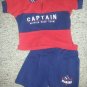 SMALL STEPS Red and Navy Marine Captain Short Set Boys Size 24 months