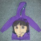 Purple DORA THE EXPLORER Hooded Zip Front Jacket Girls Size 2T