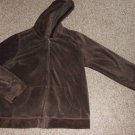 CHARTER CLUB Brown Hooded Zip Front Jacket Ladies XLarge