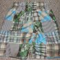 CHEROKEE Brown Plaid and Tropical Print Trunk Style Board Shorts Boys Size 6-7