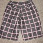 UNIVIBE Gray and Red Plaid Board Shorts Swim Suit Boys Size 8