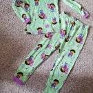 NICKELODEON Green Long Sleeved DORA Cotton Pajama Set Girls Size 6