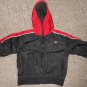 NIKE Black and Red Hooded Nylon Zip Front Jacket Boys Size 18 months (#876)