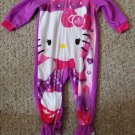Purple and Pink HELLO KITTY Fleece Blanket Sleeper Girls Size 18 months