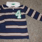 CARTER’S Navy Blue Striped Long Sleeved Rugby Top Boys Size 4T (#1009)