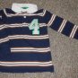 CARTER’S Navy Blue Striped Long Sleeved Rugby Top Boys Size 4T (#1009)
