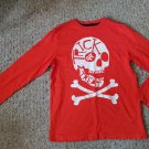 CRAZY 8 Orange Skull HALLOWEEN Long Sleeved Boys Top Size 10-12 (#20)