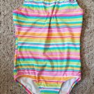 GARNET HILL Fully Lined Striped One Piece Girls Bathing Suit Size 8