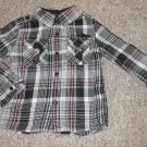SEAN JOHN Black Plaid Long Sleeved Button Front Shirt Boys Size 4T (#872)