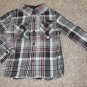SEAN JOHN Black Plaid Long Sleeved Button Front Shirt Boys Size 4T (#872)