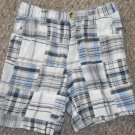 SKYHAWK Blue Plaid Shorts Boys Size 24 months Adjustable Waist (#26)