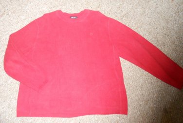 CHEROKEE Red Crew Neck Long Sleeved Heavyweight Pullover Mens LARGE (#23)